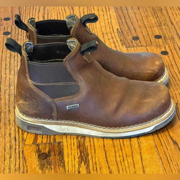 Georgia Boot AMP LT Wedge Waterproof Chelsea Work Boot - Men’s size 12 - Picture 2 of 6